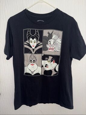 L Disney Villains Four Panel Black Graphic Tee